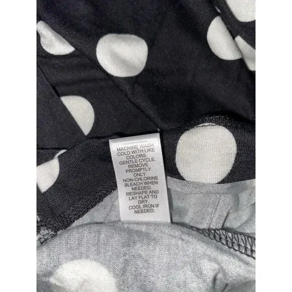 NWT Women’s size 26/28W Cato Black White Polkadot Soft 3/4 Sleeve Top - Picture 8 of 10